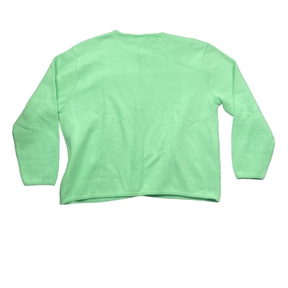 Tia Design 1X Embellished Green Cardigan Tropical Designed 100% Cotton‎ - Picture 5 of 5